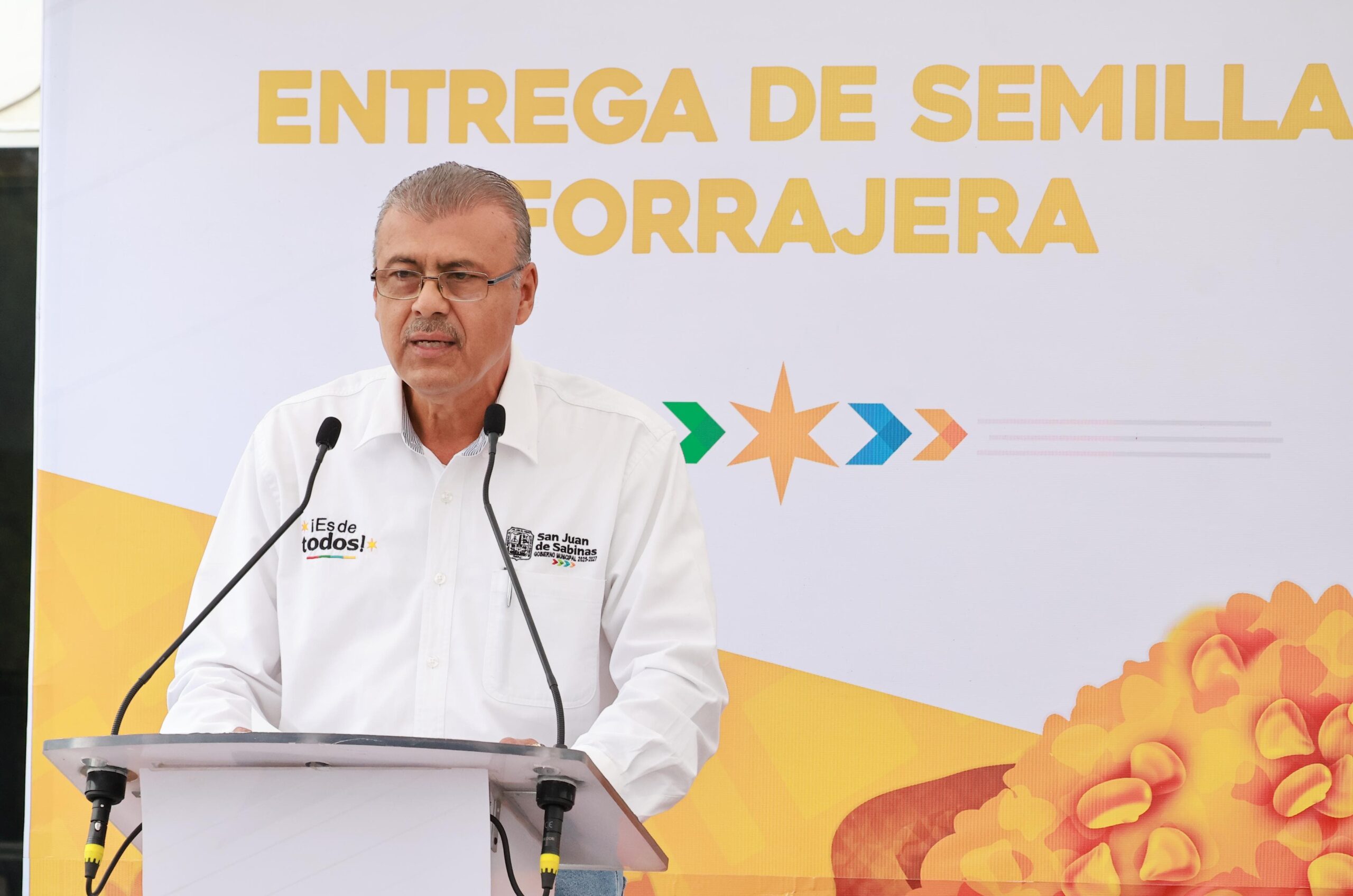 Entregan 15 toneladas de semilla forrajera en SJS