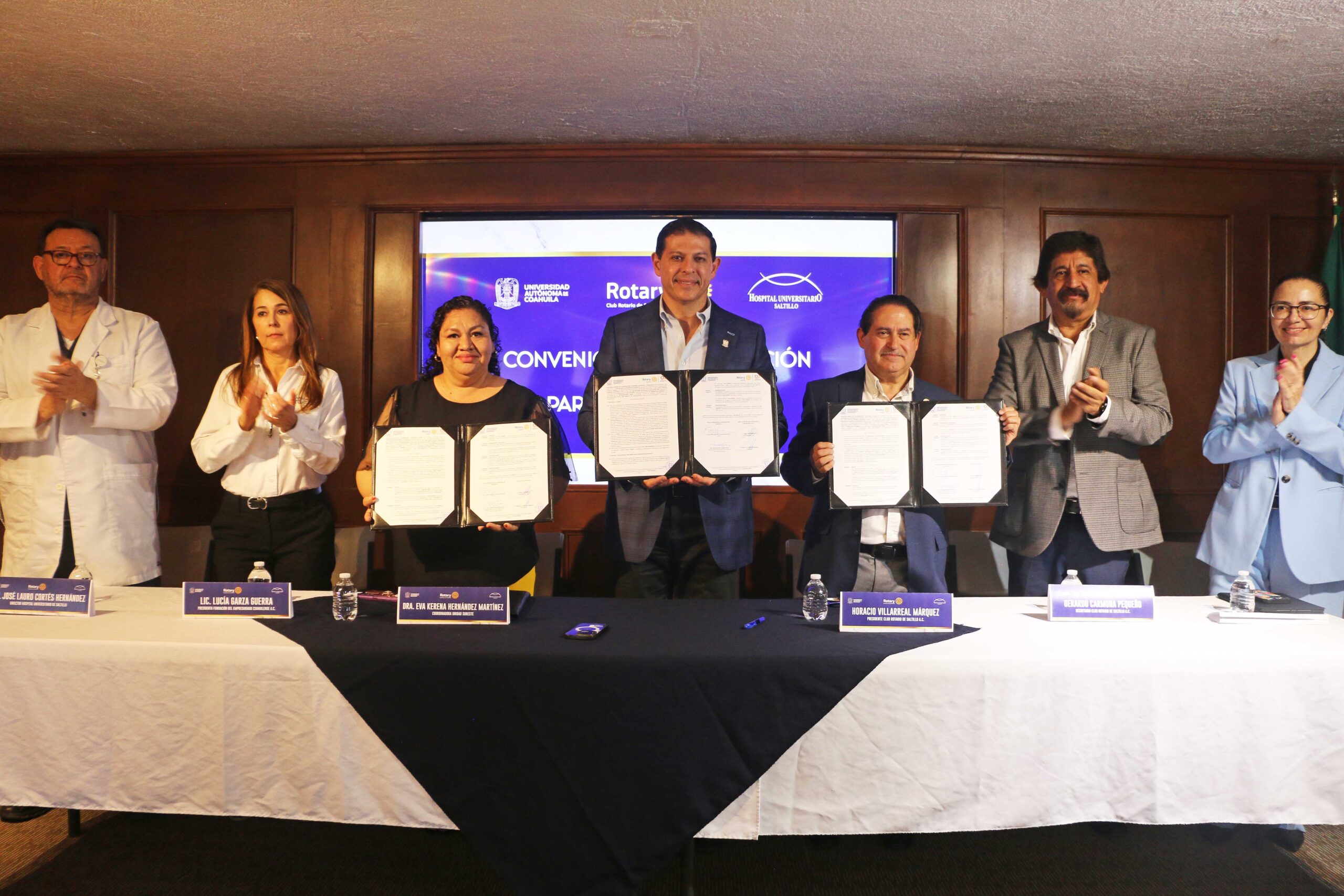 Pactan colaboración Rotarios y Hospital Universitario UAdeC