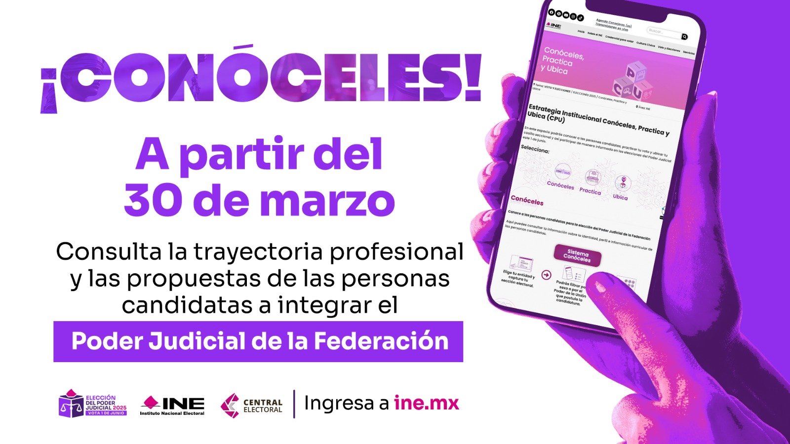 Pone INE a disposición el sistema “Conóceles”