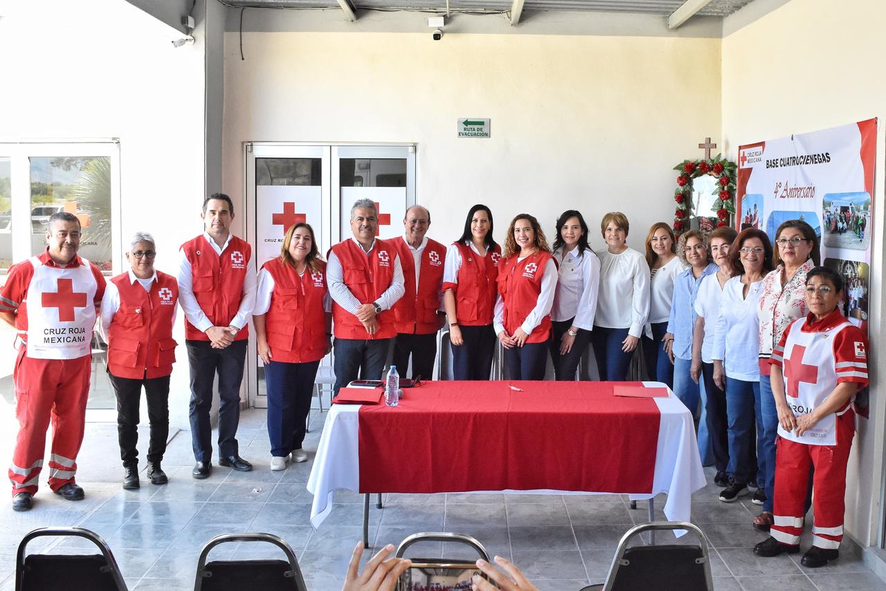 Reconoce Víctor Leija labor de la Cruz Roja en la conmemoracion de su cuarto aniversario de la institución