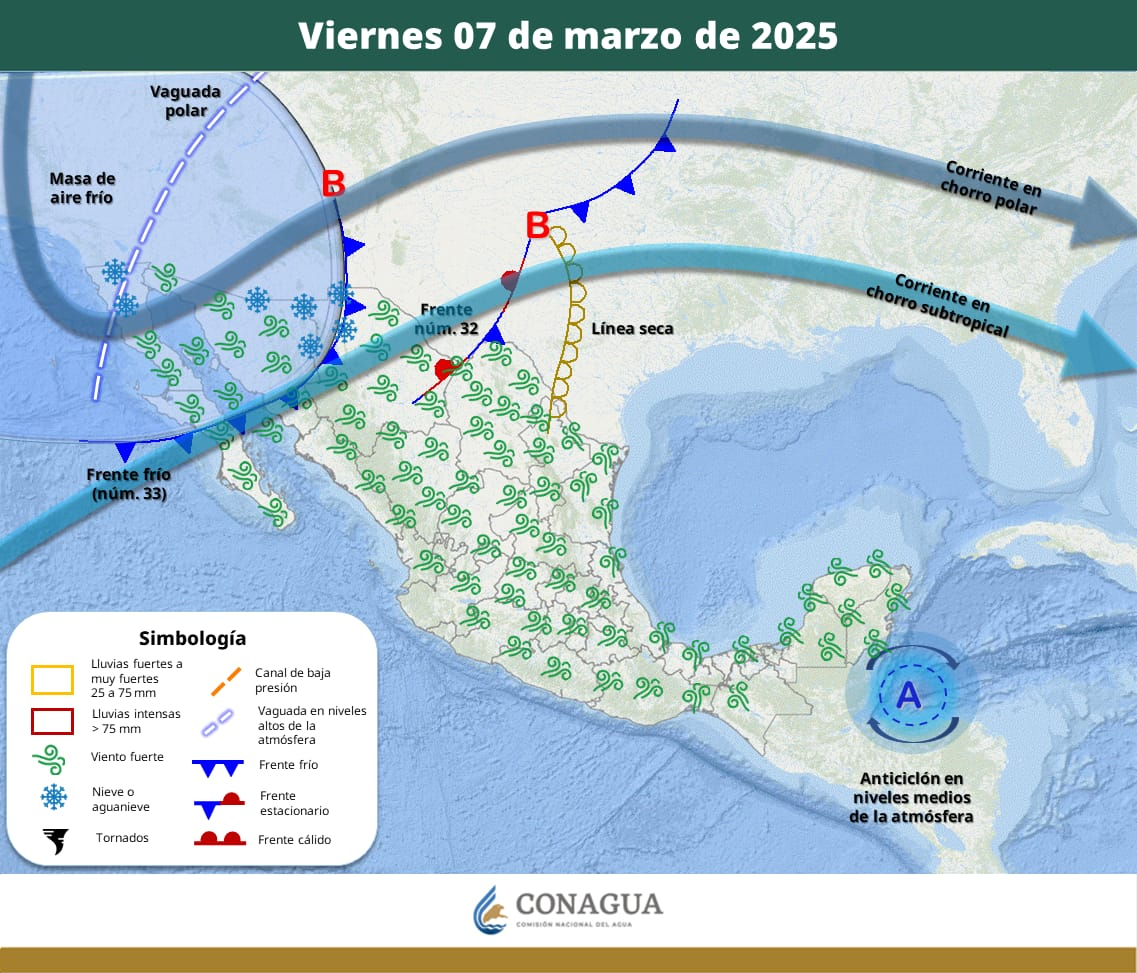 FRENTE FRÍO 32 Y 33 TRAERÁN VIENTOS FUERTES Y BAJAS TEMPERATURAS EN COAHUILA