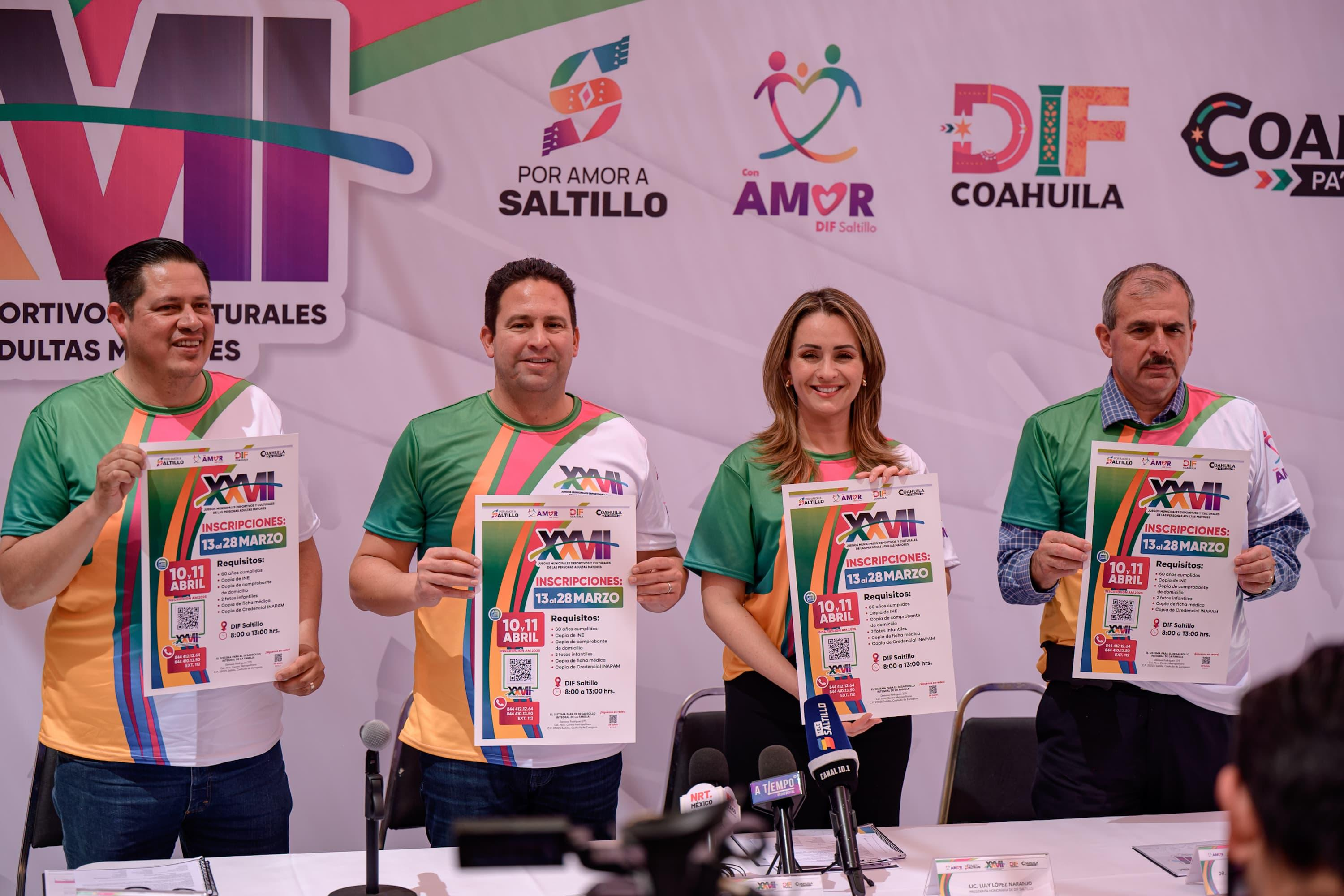 Invitan Javier y Luly a los XXVII Juegos de los Adultos Mayores