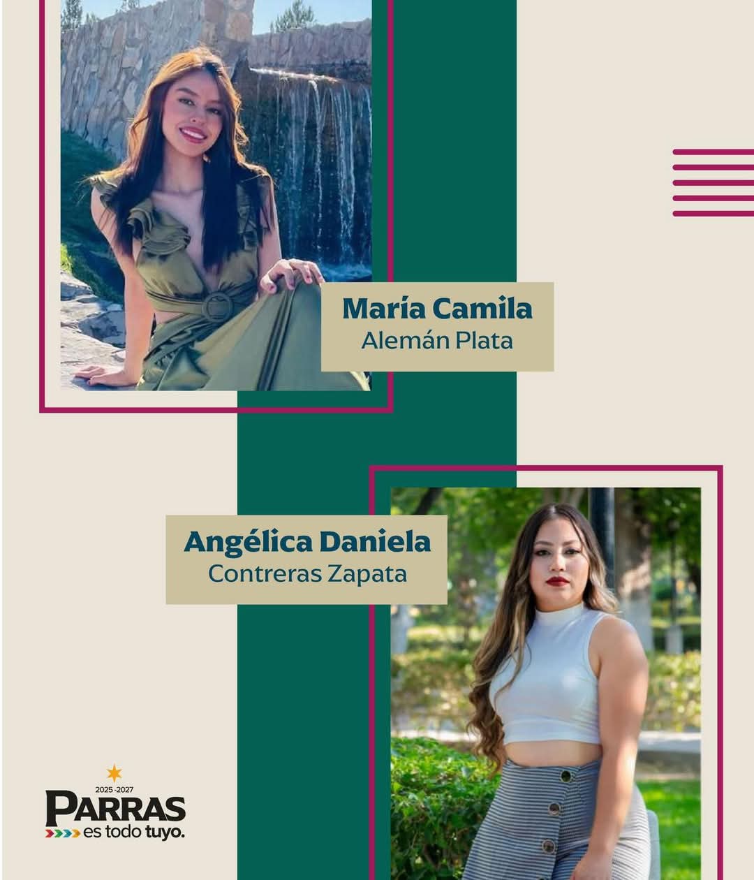 Son Camila y Angélica candidatas a reina de la Feria de la Uva y el Vino