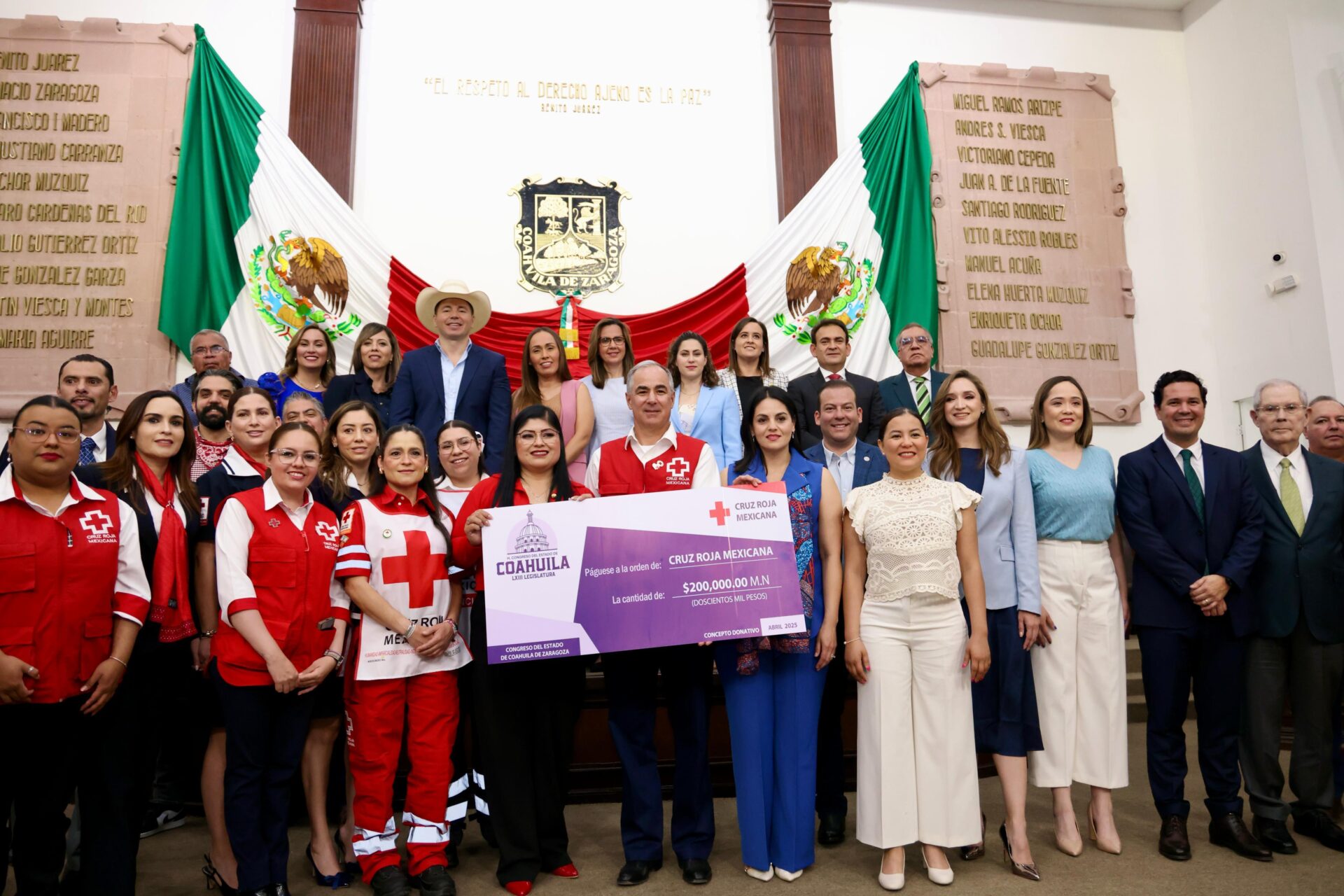 Reconoce Congreso labor de Cruz Roja