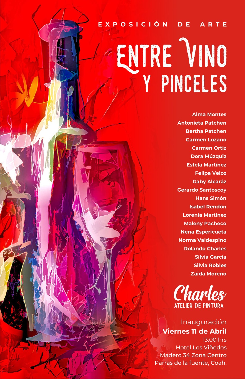 “Entre vino y pinceles” obras con sabor a parra