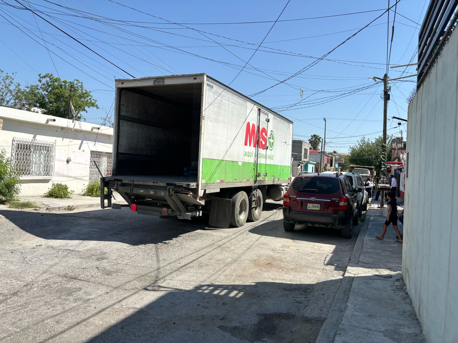 Se lleva transportista cables de alta tensión