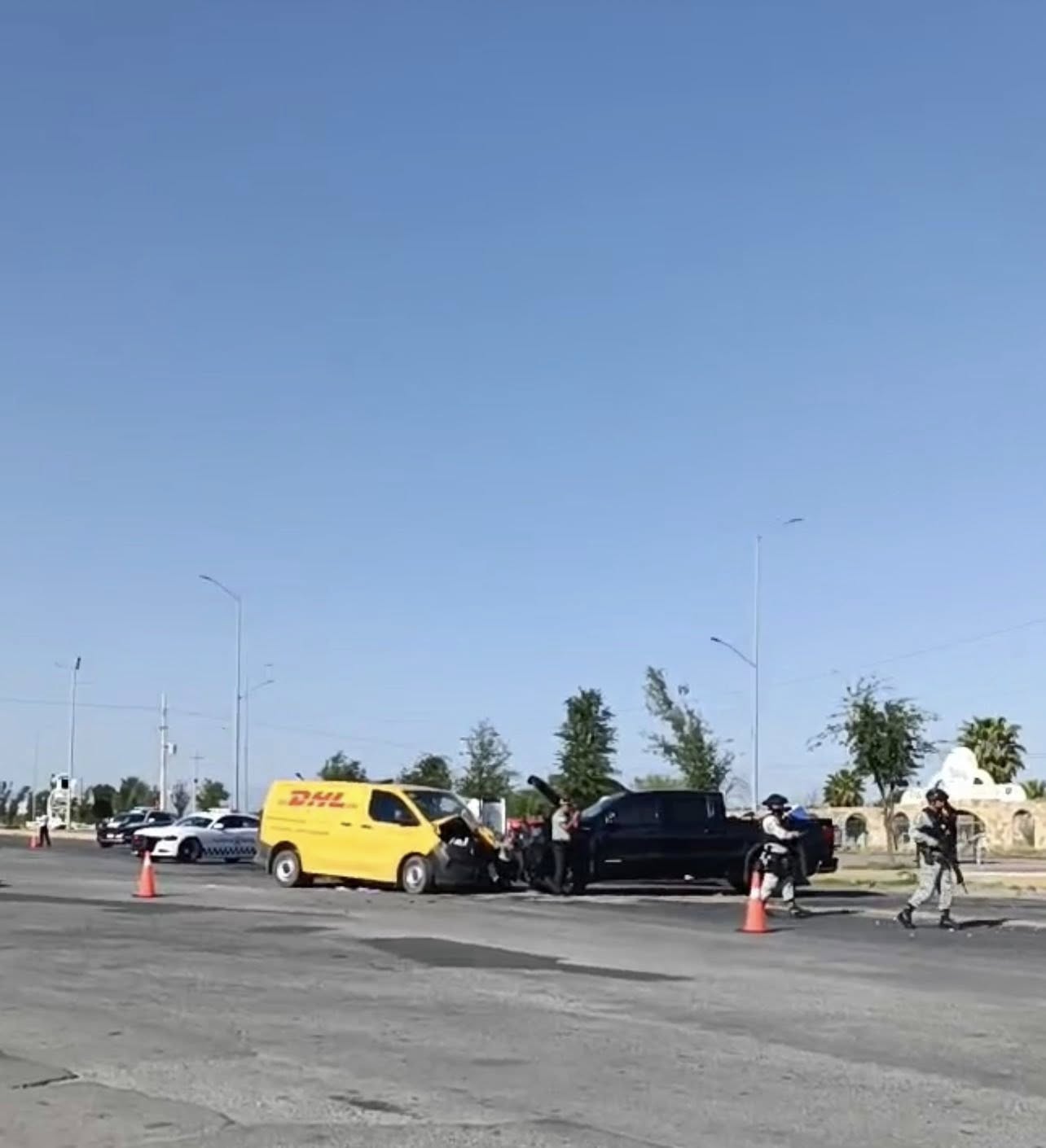 Se impacta paisano contra unidad DHL