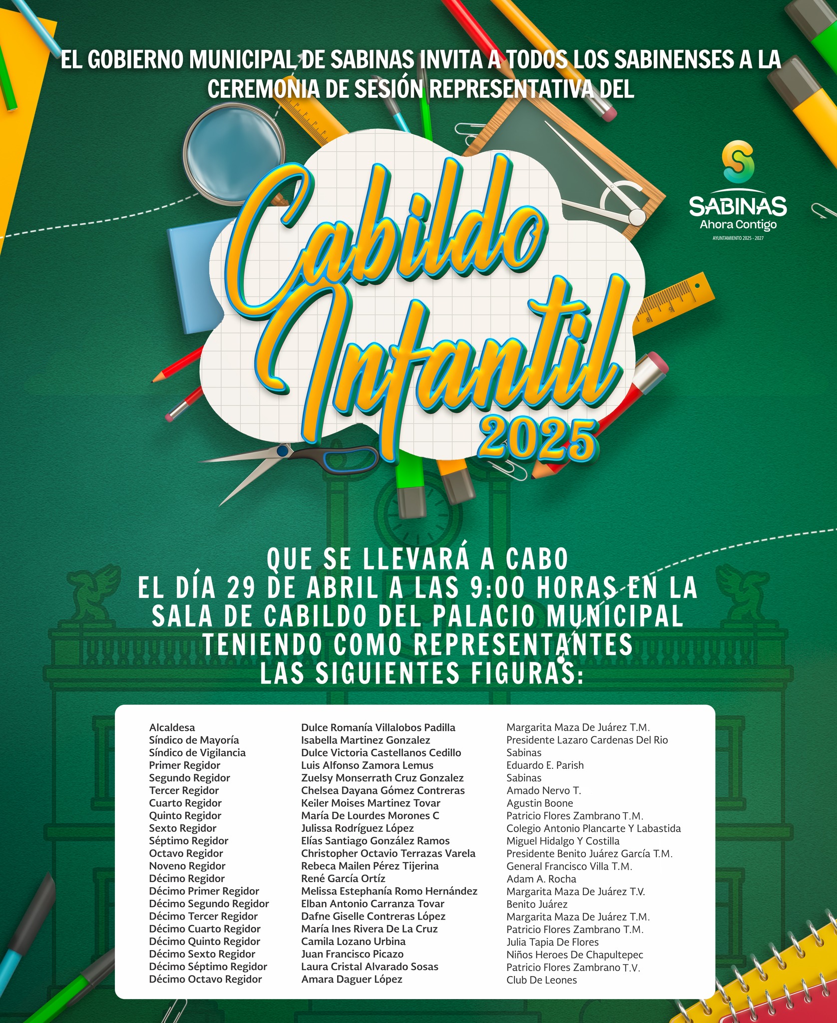Anuncian a Miembros de Cabildo Infantil 2025