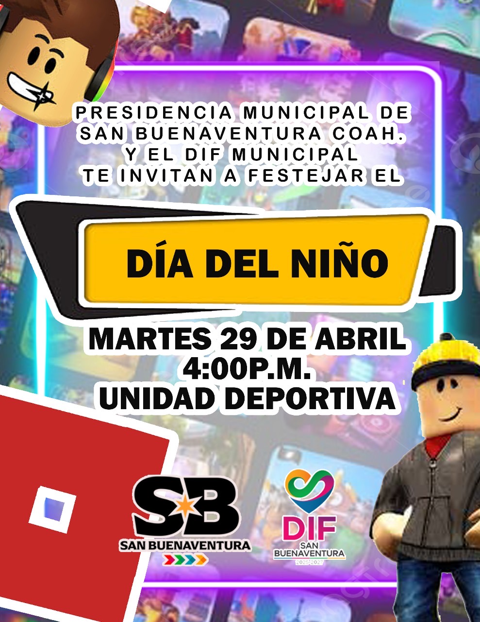 Invita DIF San Buena a festejar a los niños