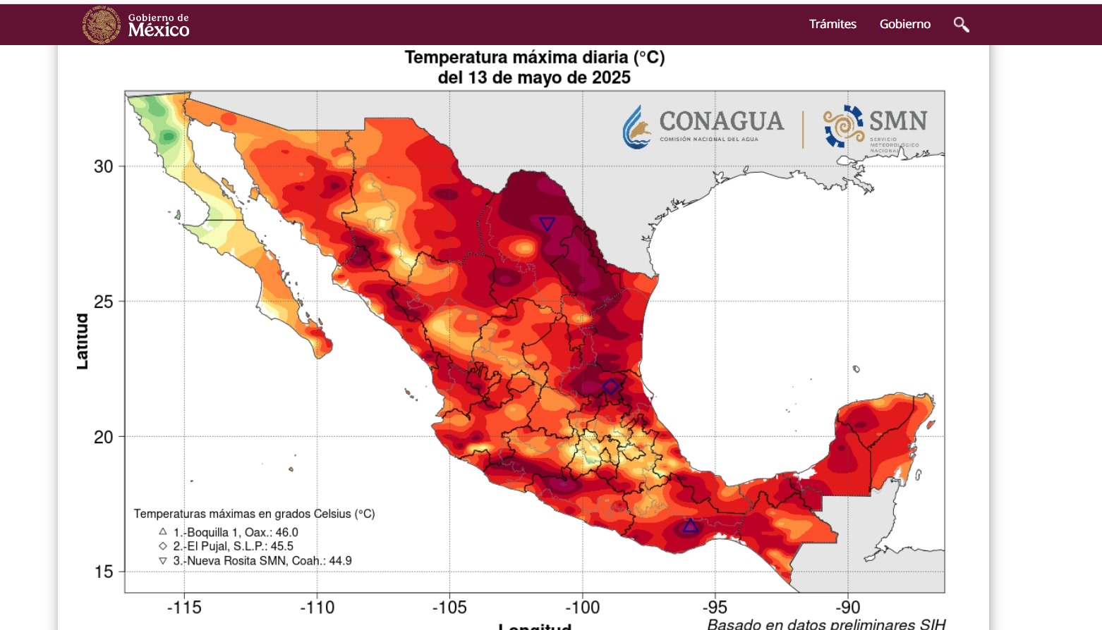 Es Rosita la tercera localidad más calurosa a nivel nacional