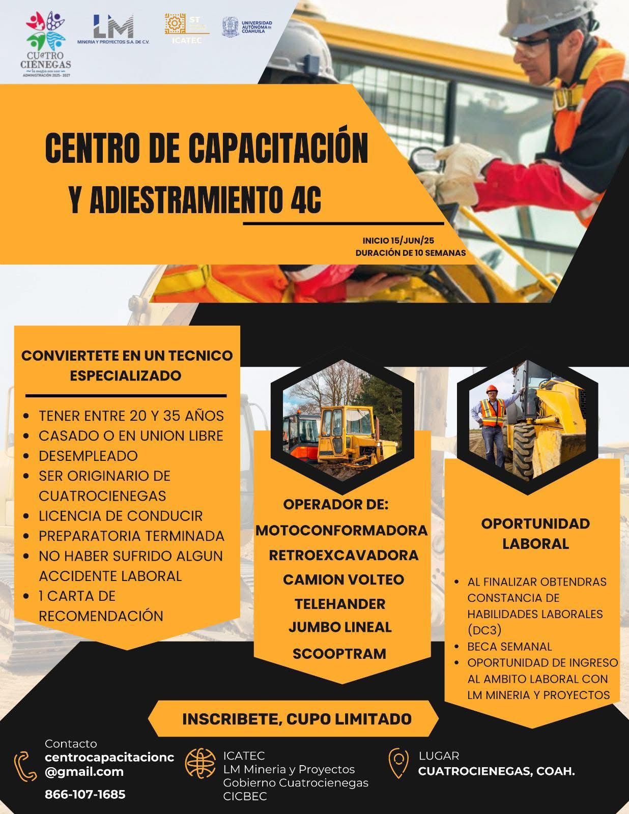 Contará Ciénegas con Centro de Capacitación y Adiestramiento