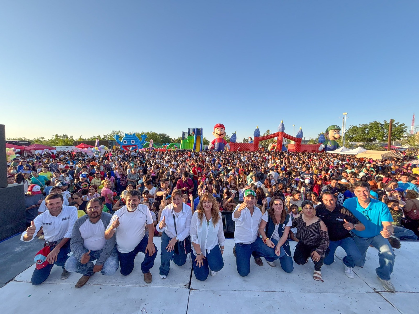 Magno festejo para los niños parrenses