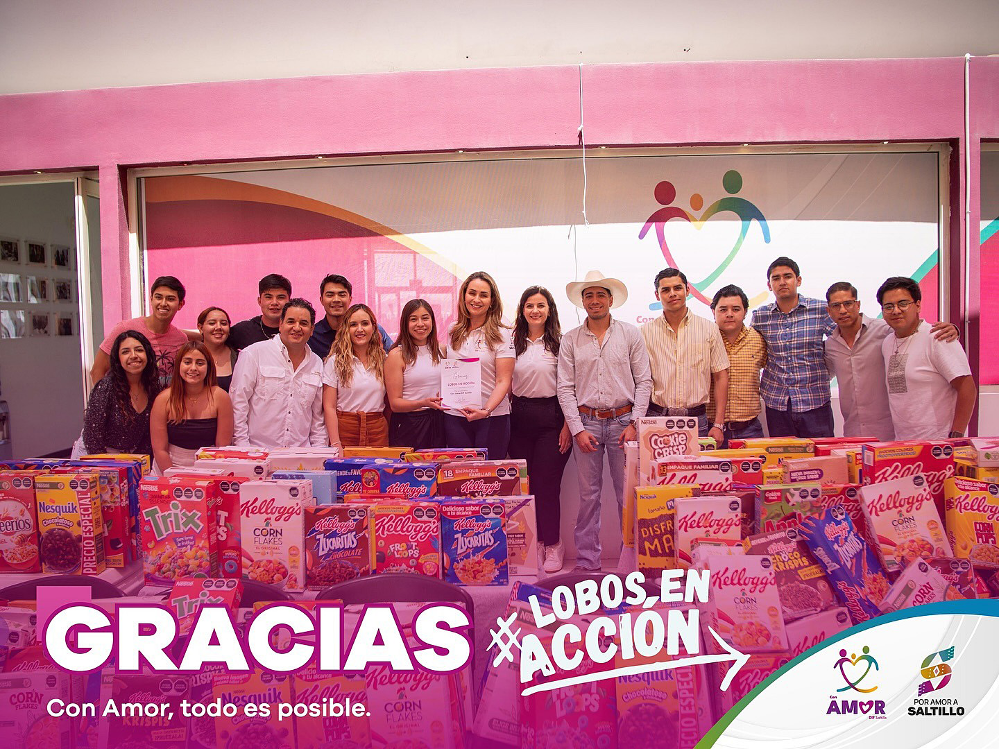Entregan Lobos 250 cajas de cereal a DIF