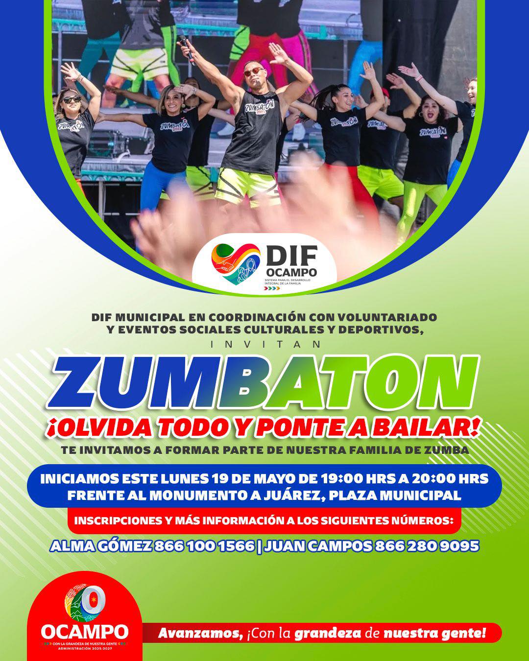 Promueve Ocampo la salud con el Zumbatón