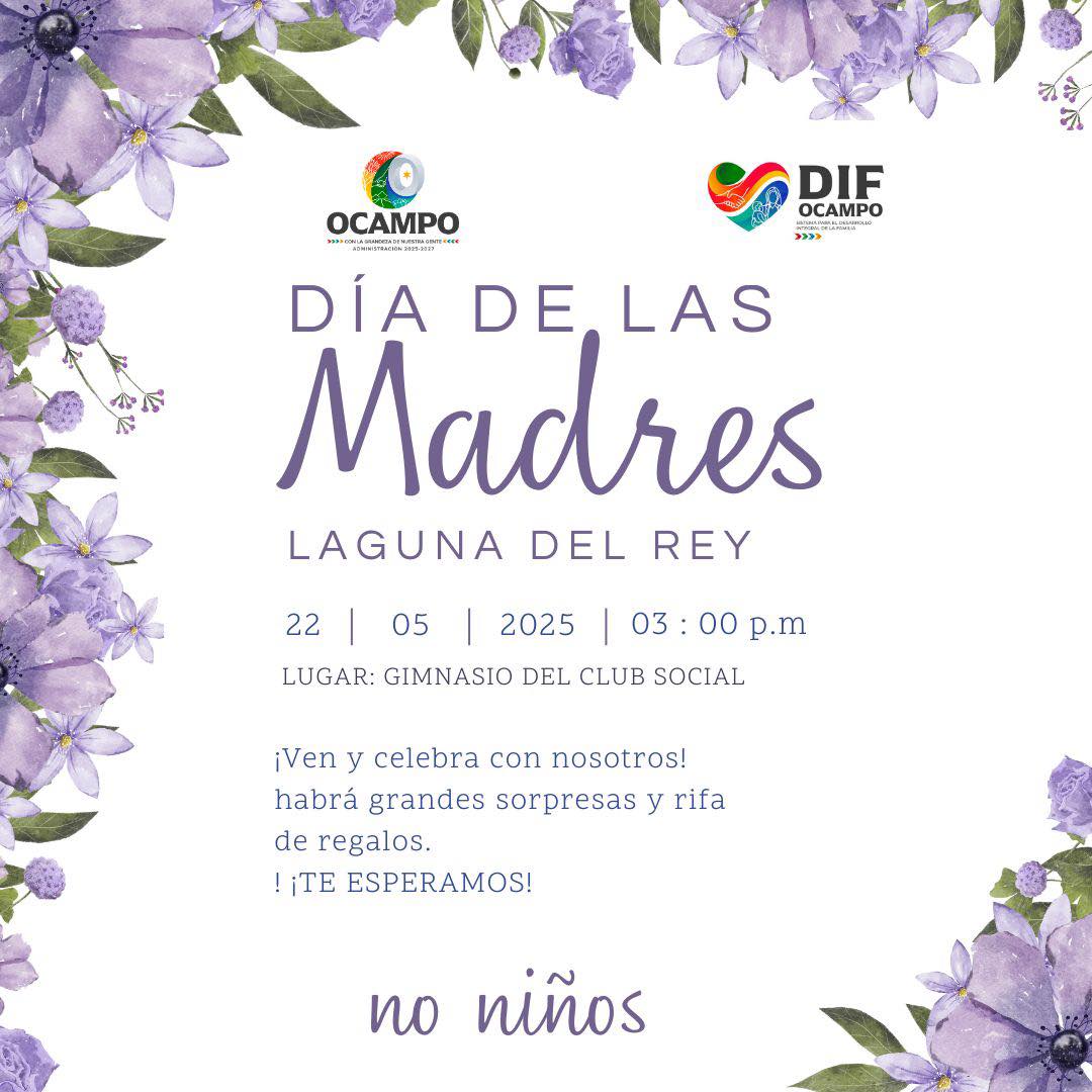 Festejan hoy a mamás de la ‘Laguna del Rey’