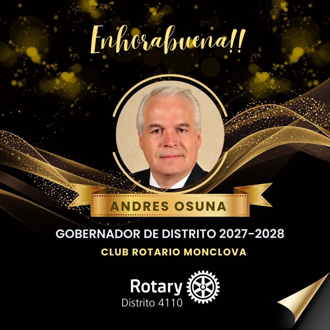 Conceden rotarios importante designación a Andrés Osuna
