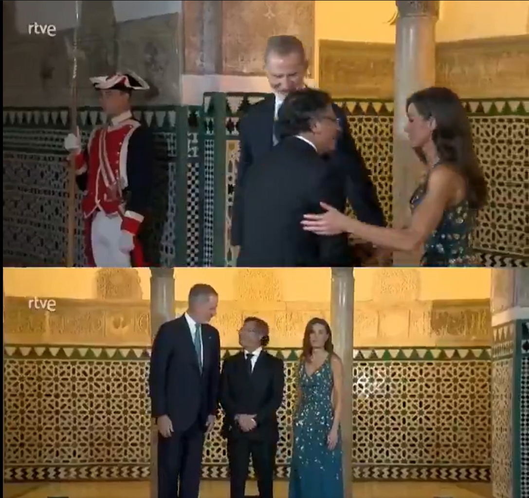 Rechaza Letizia saludo de beso