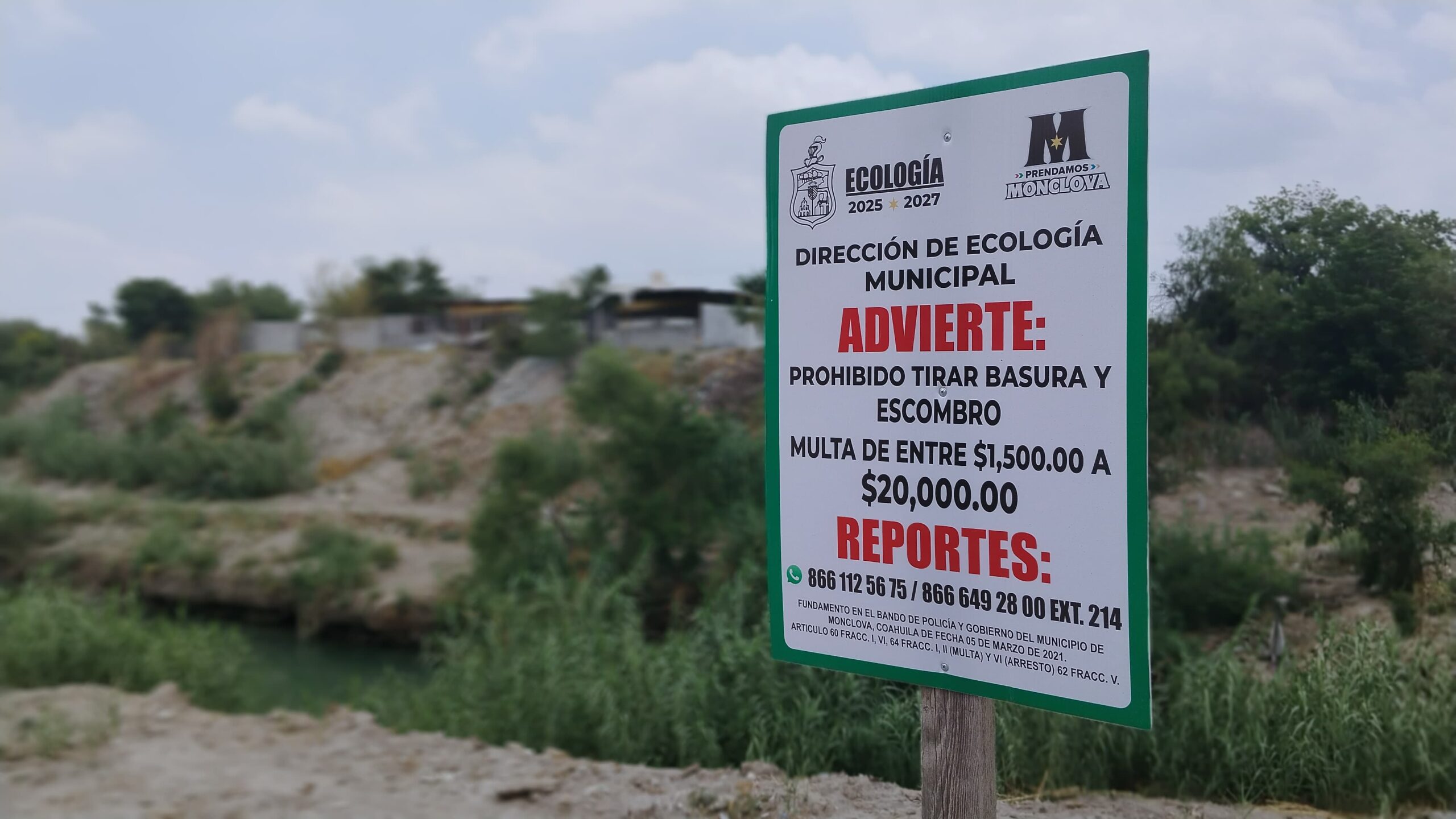 Advierten multa de 20 mil por tirar basura en baldíos