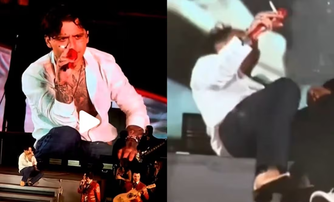 Fanáticos reaccionan al ver a Christian Nodal con signos de ebriedad en el escenario