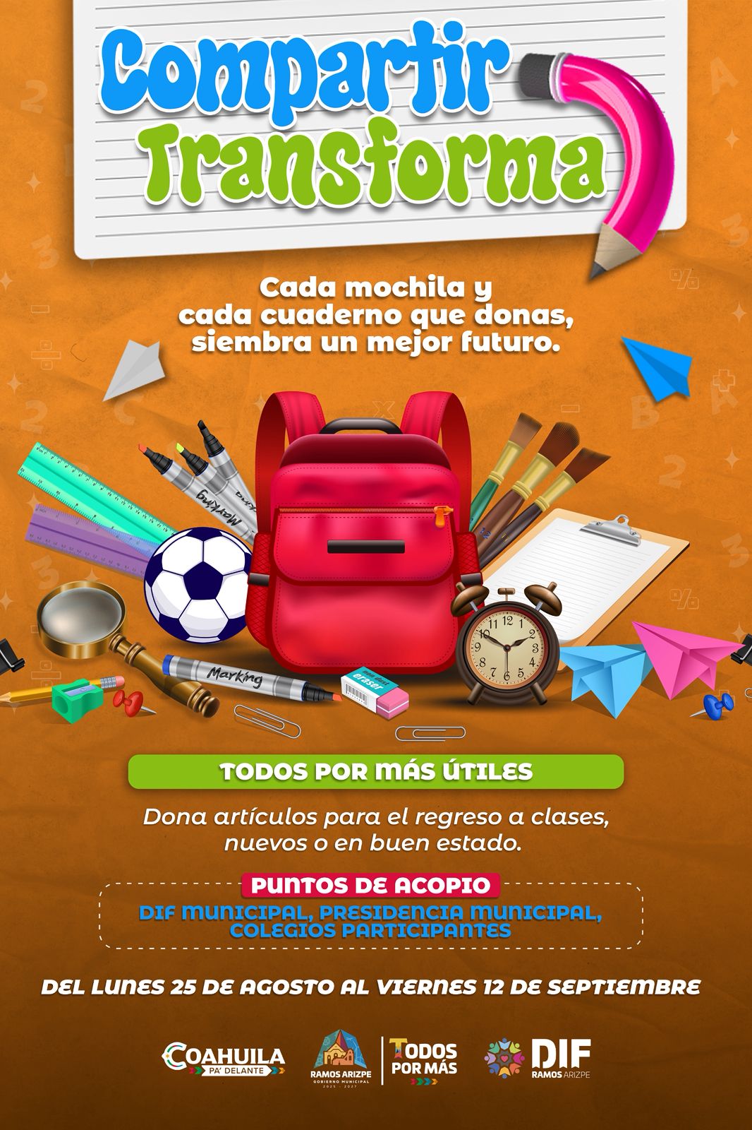 Arranca este lunes “Compartir Transforma” en Ramos Arizpe