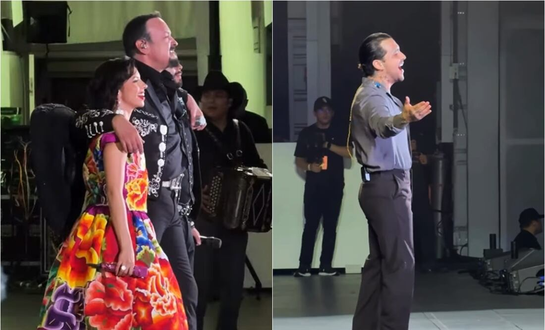 Nodal actúa en el concierto de los Aguilar, tras su errática entrevista; es recibido con aplausos por su esposa