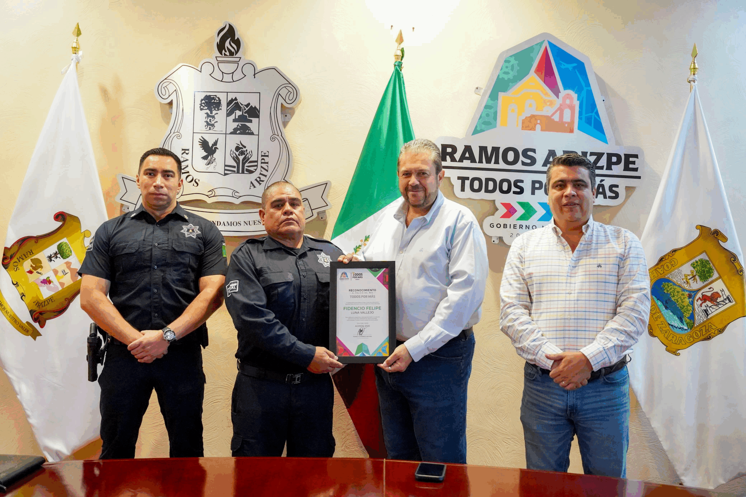 Reconoce Tomás Gutiérrez a policías de Ramos