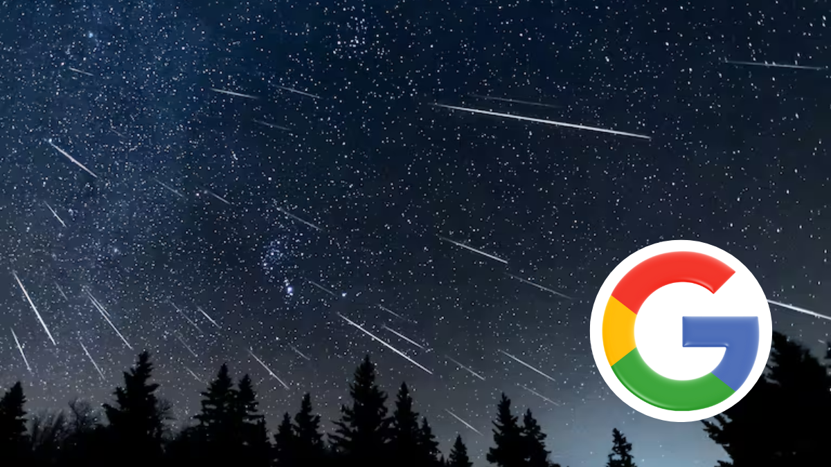 ¿Qué ocurre al buscar lluvia de meteoros en Google?