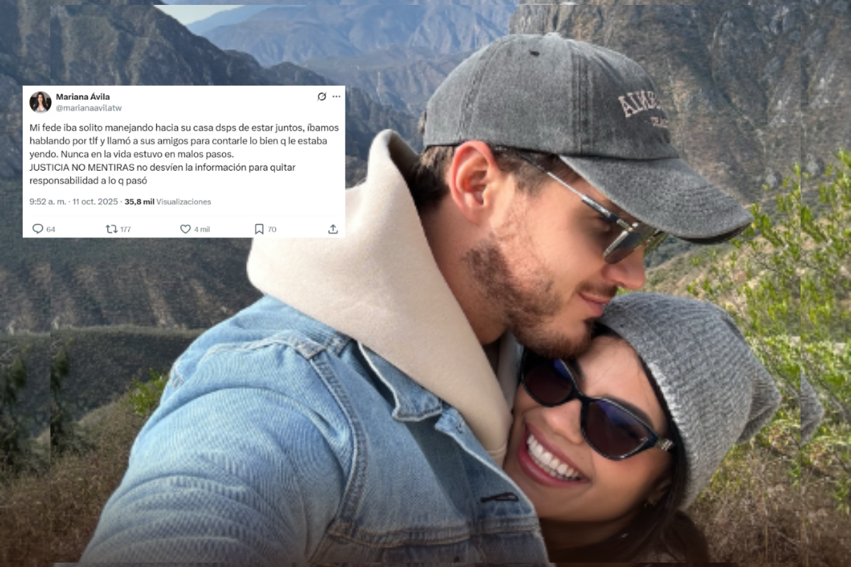 Mariana Ávila pide «justicia y no mentiras», tras el as3sinato de su novio, el cantante Fede Dorcaz