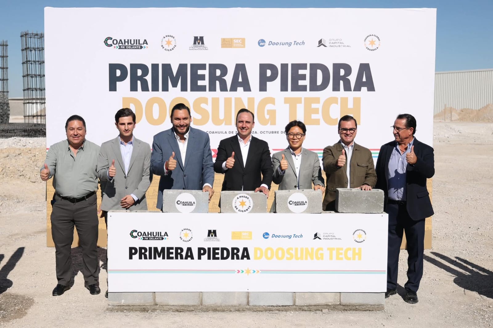 GOBERNADOR ARRANCA OBRA DE INVERSIÓN COREANA EN MONCLOVA POR 500 MDP