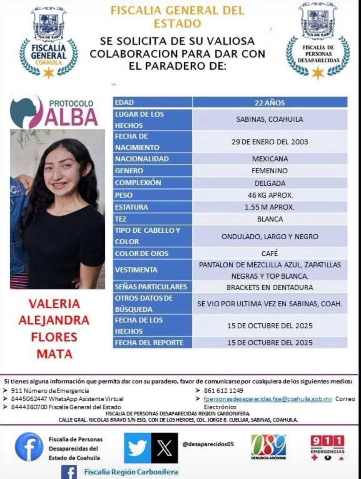 Sana y salva localizan a joven alumna de UTRC
