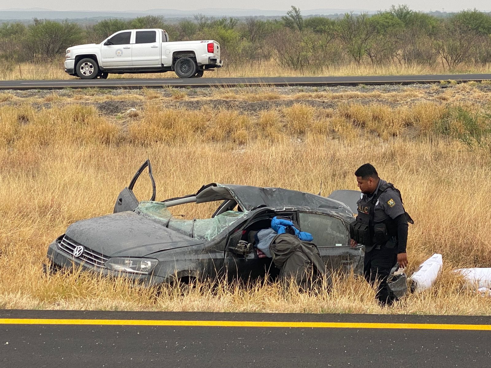 Fatal volcadura en Autopista Premier
