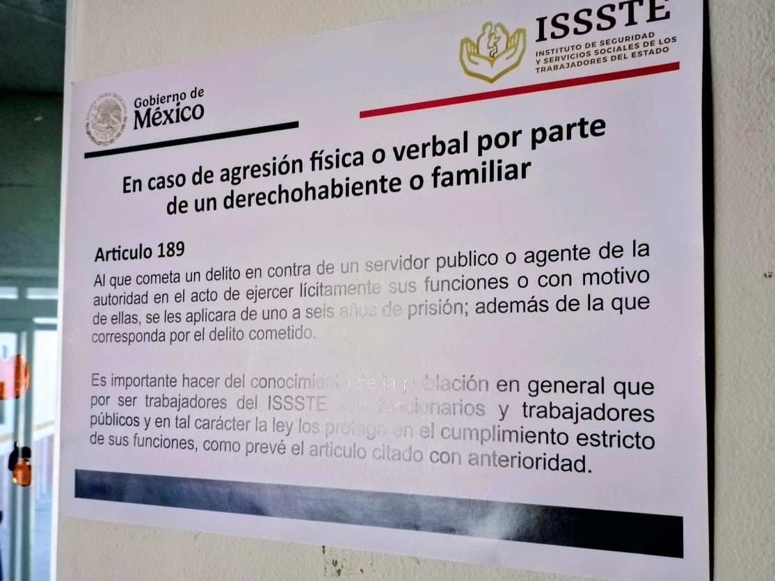 Amenaza el ISSSTE a derechohabientes