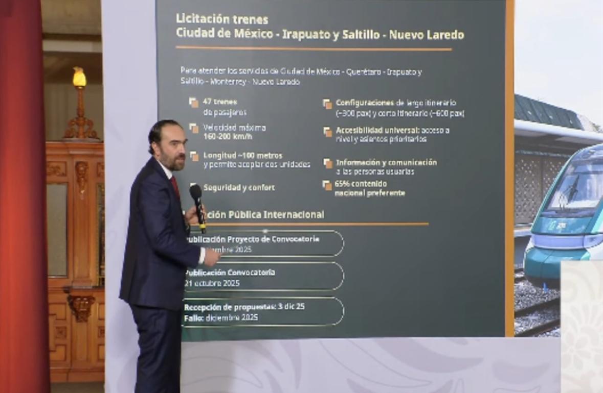 Anuncian licitaciones en tramos al tren de Saltillo
