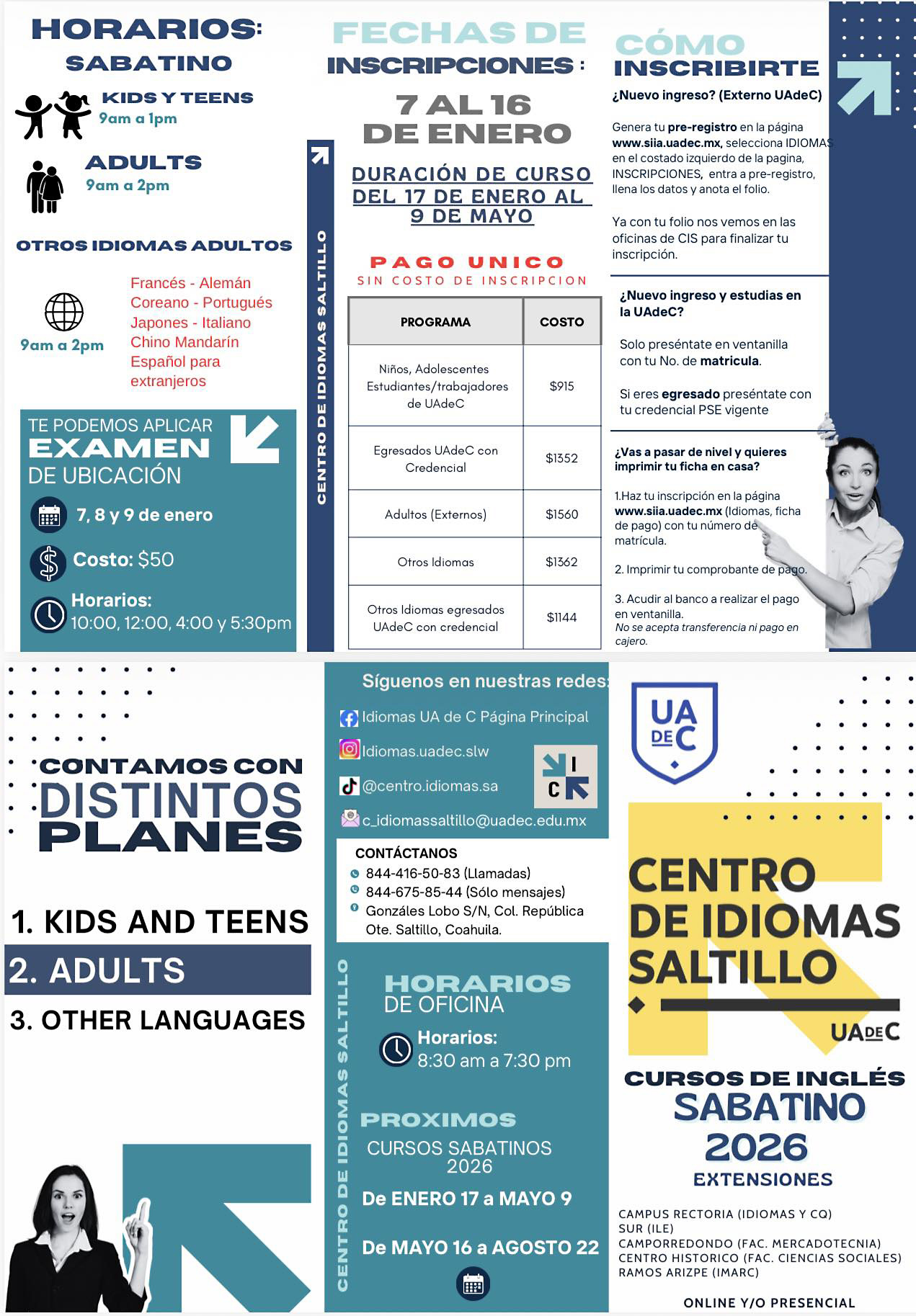 Ofrece UAdeC cursos de idiomas sabatinos