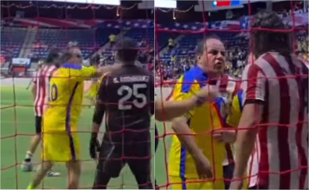 Cuauhtémoc Blanco explota en el Clásico de Leyendas y n0quea al portero de Chivas