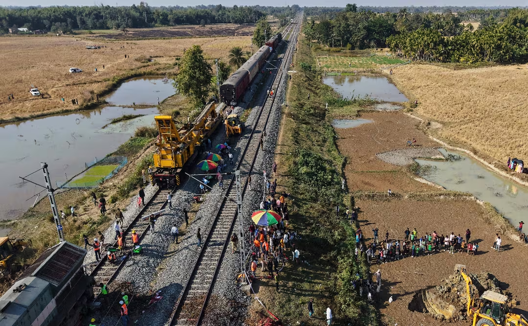 Tren de alta velocidad m*ta a 7 elefantes que cruzaban las vías en India; no hubo víctimas humanas