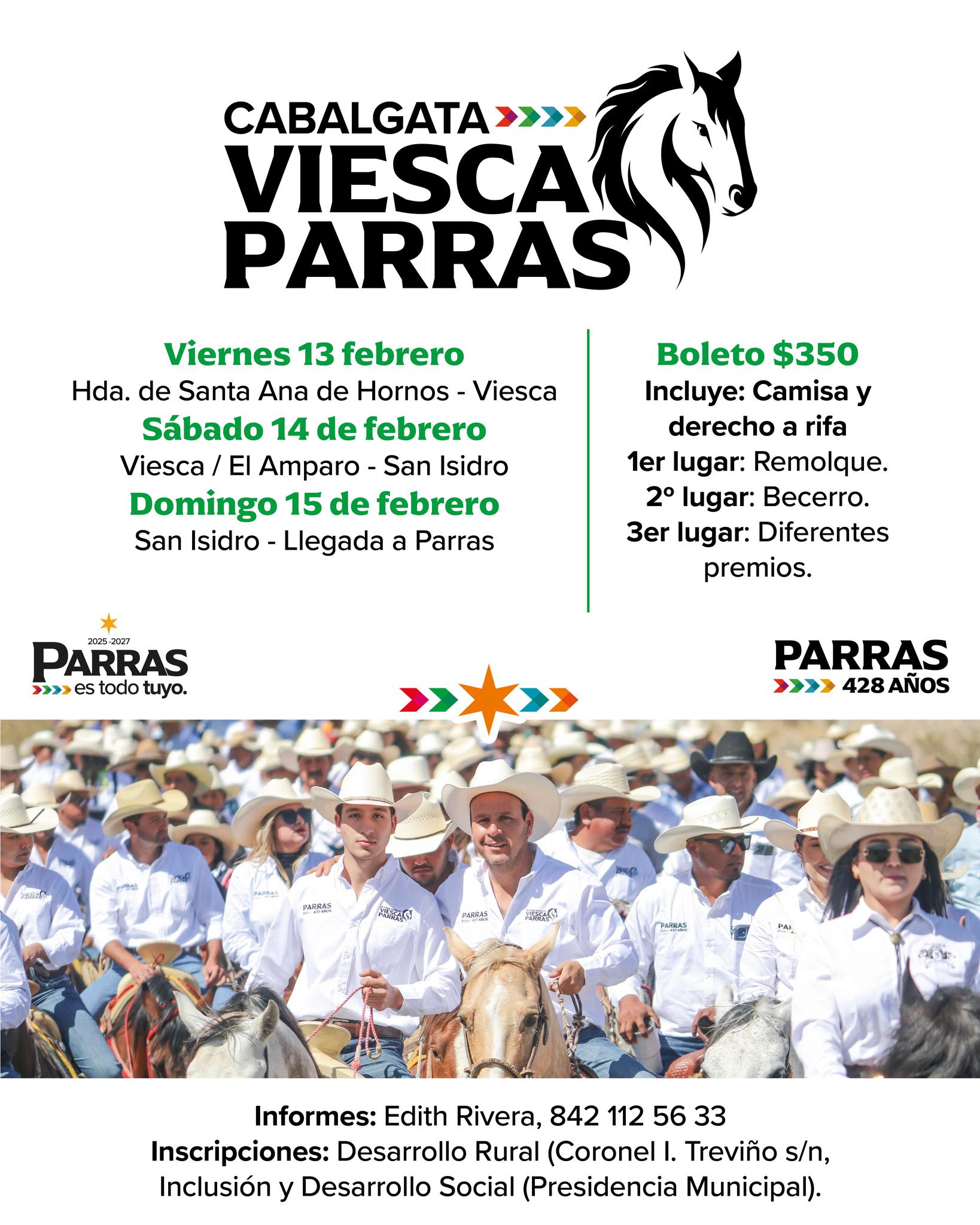 Anuncian la 28 edición de Cabalgata Viesca-Parras