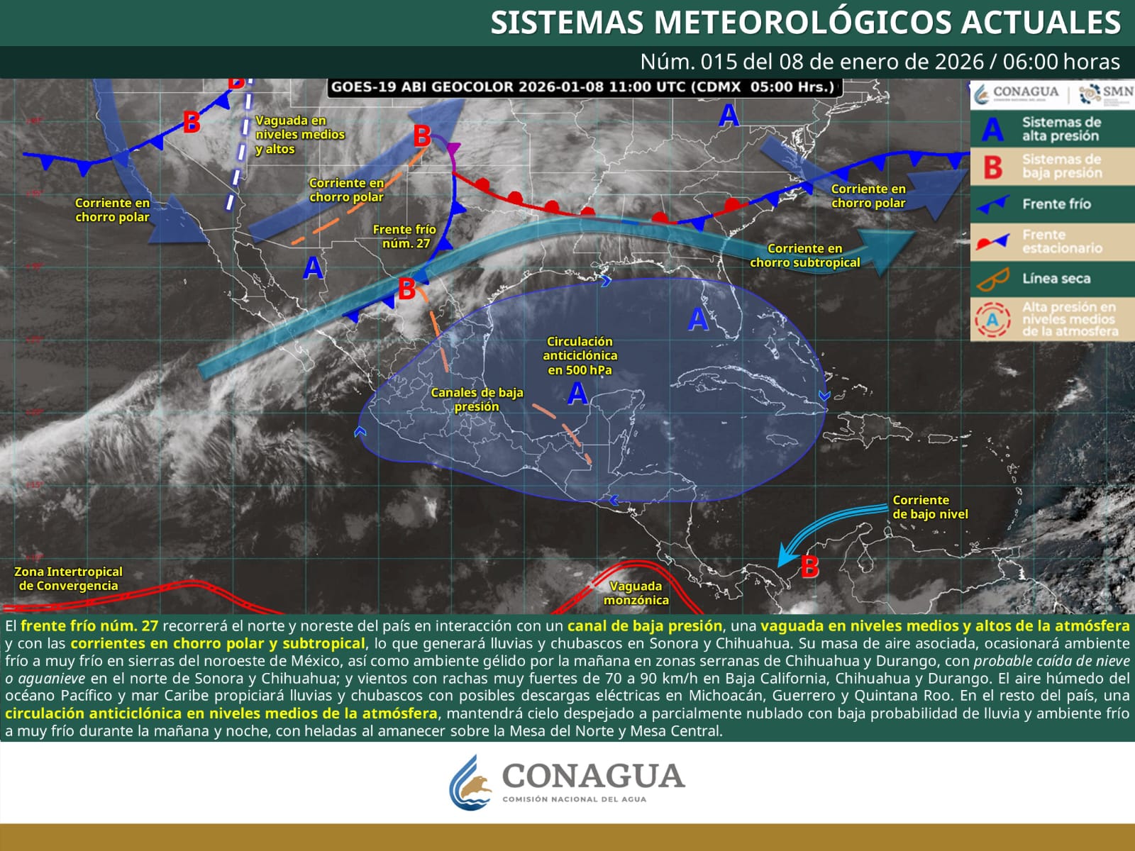 Traerá a Coahuila Frente Frio N°27 bajas temperaturas y hasta nieve