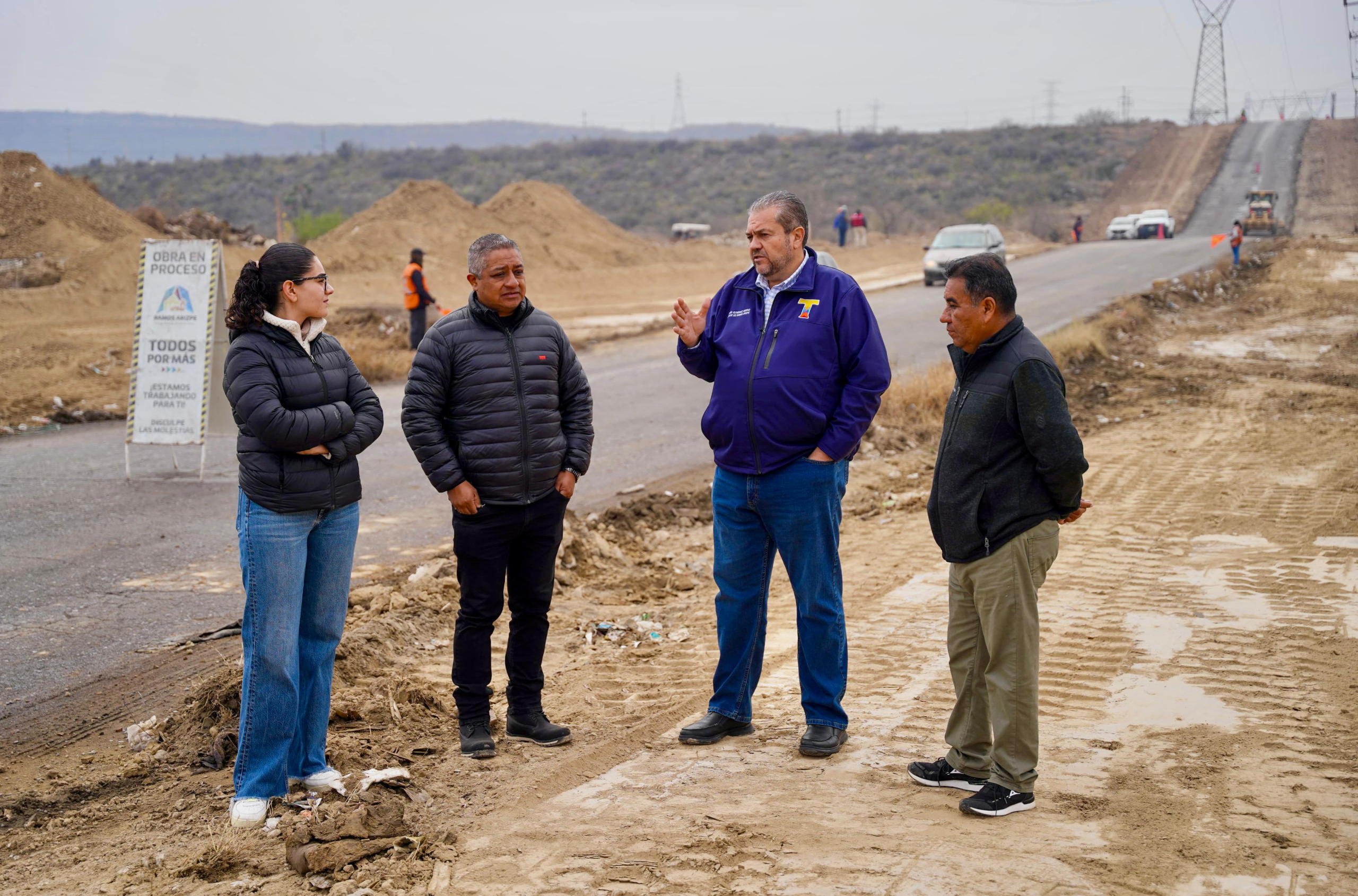 Tomás Gutiérrez constata avances en obra vial estratégica de Ramos