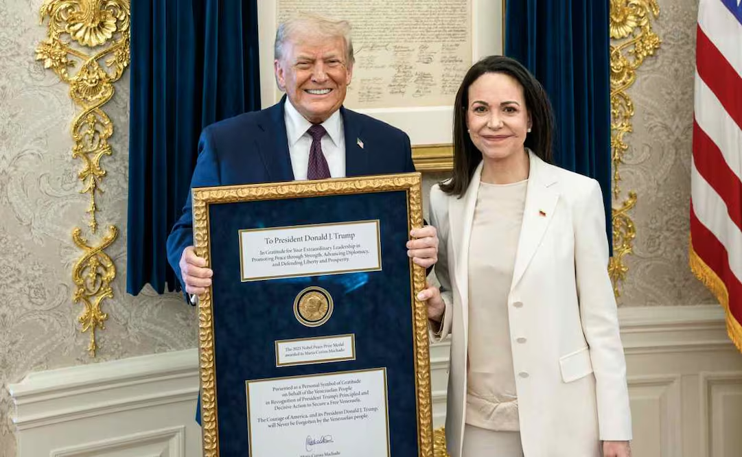 Trump dice que seguirá en contacto con Machado; afirma que es una mujer que «respeta mucho»
