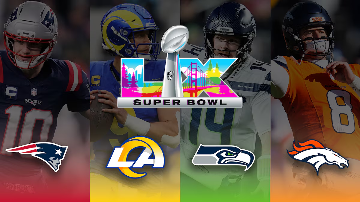 Patriots, Rams, Seahawks y Broncos: Estas son sus probabilidades de ganar el Super Bowl LX