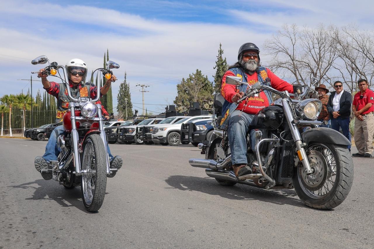 Recibe Parras a motociclistas con operativo de seguridad integral