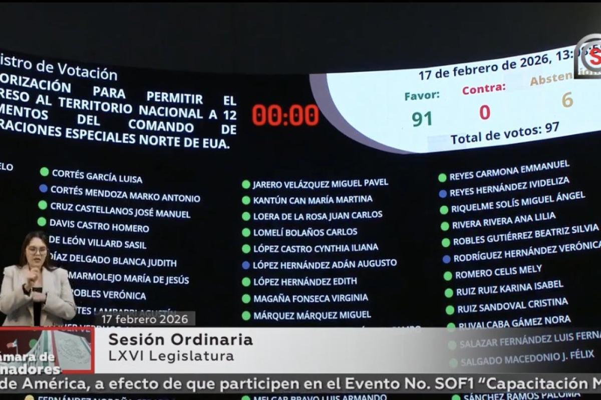 Autoriza Senado ingreso de12 militares de EU a México