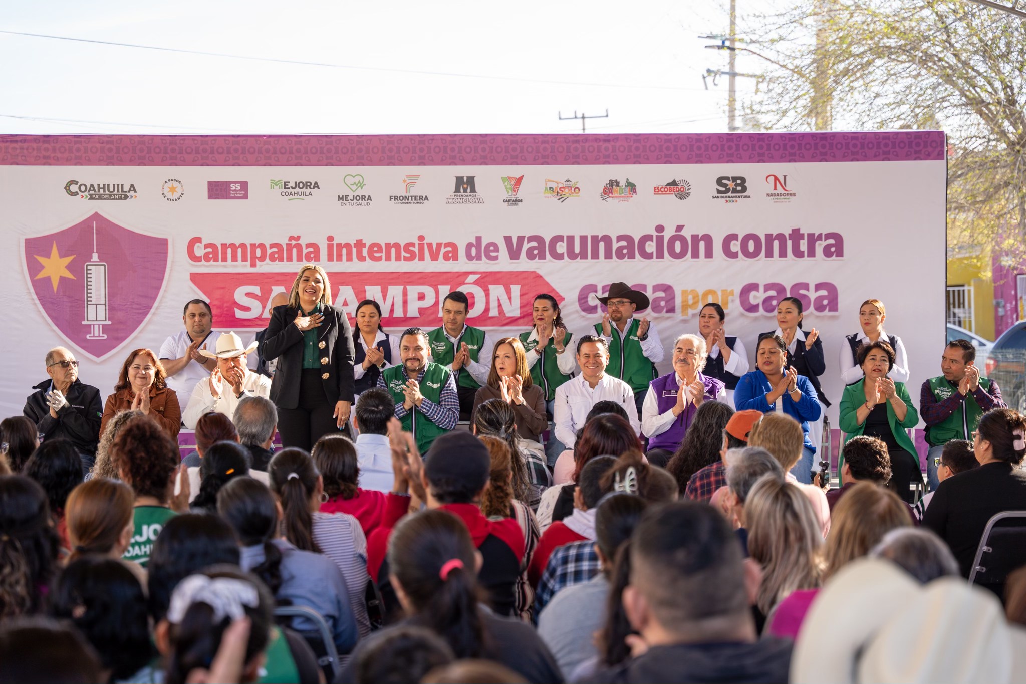 SE SUMA CASTAÑOS A INTENSA CAMPAÑA CONTRA SARAMPIÓN