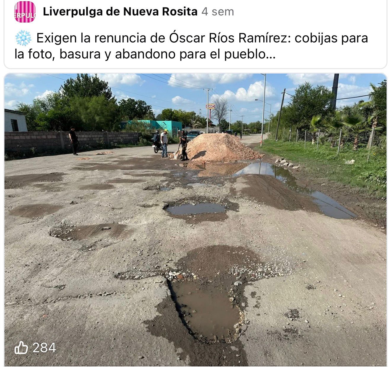 Exigen a Óscar tape los baches