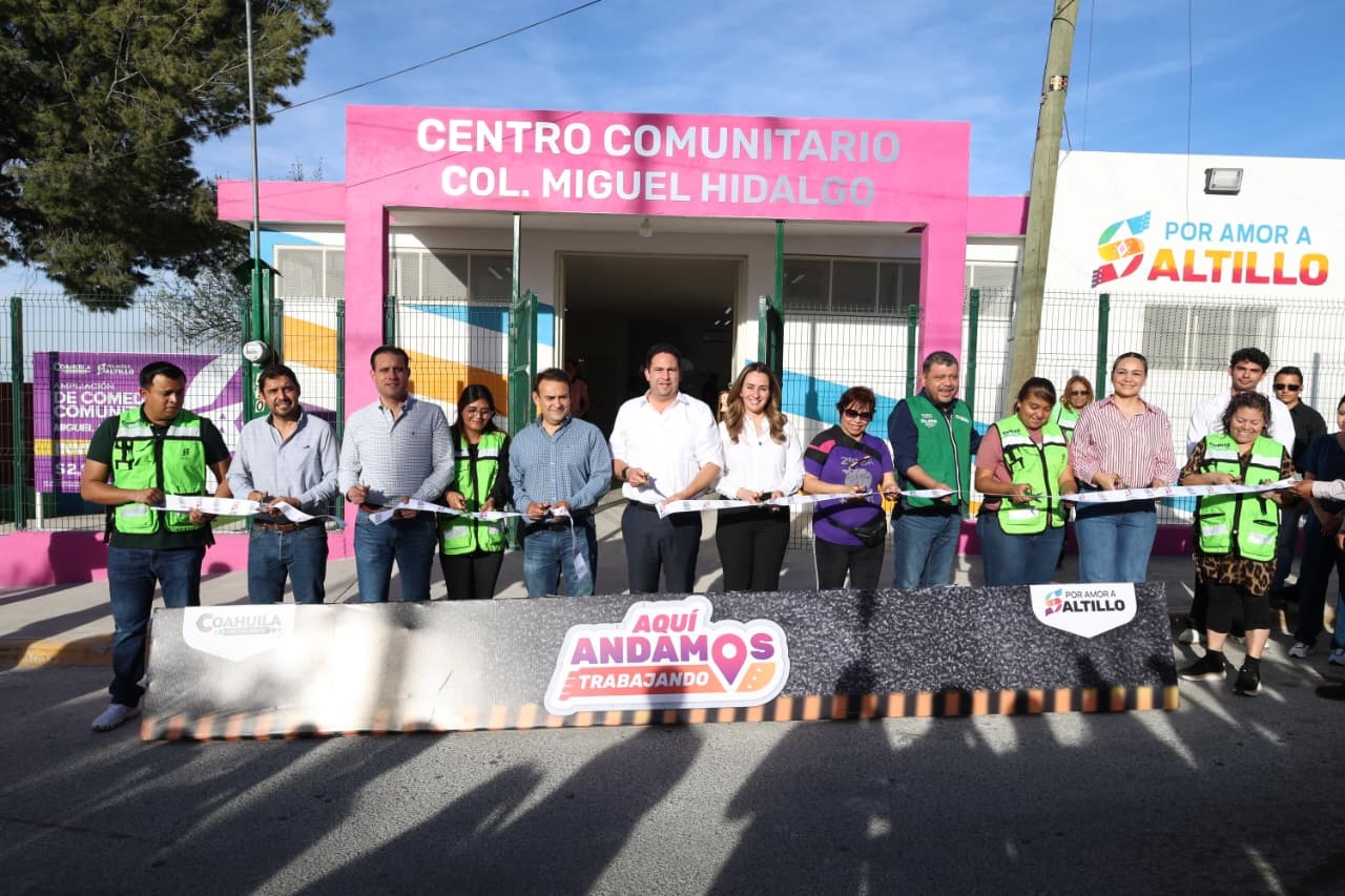 Entrega Javier Díaz rehabilitación del centro comunitario Hidalgo