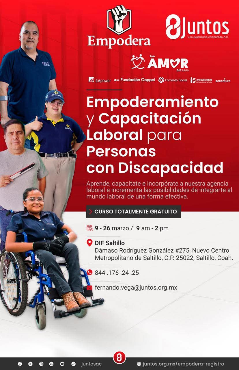 Abre DIF Saltillo inscripciones para el taller Empodera