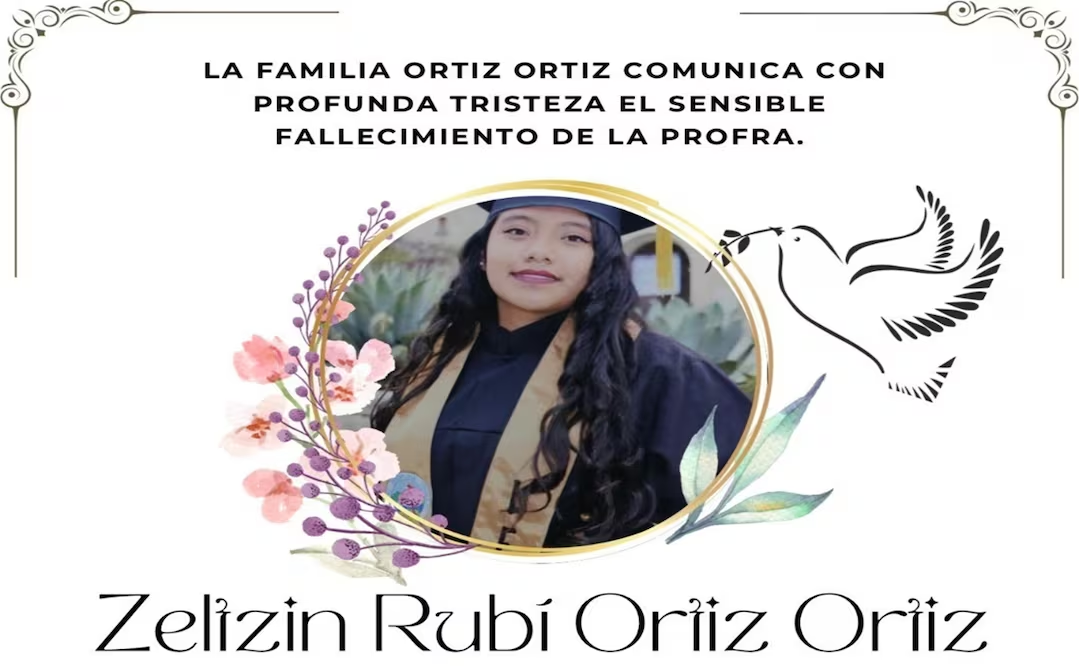 Amigos y familiares lamentan muert3 de la maestra Zeltzin Ortiz; fue asesinad4 por su pareja en San Juan Yaeé, Oaxaca