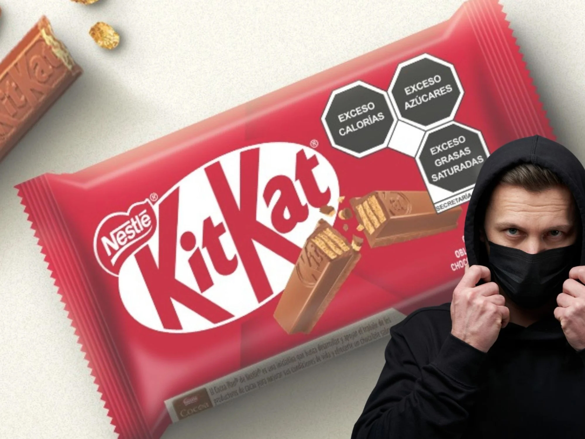 Roban 12 toneladas de chocolate KitKat