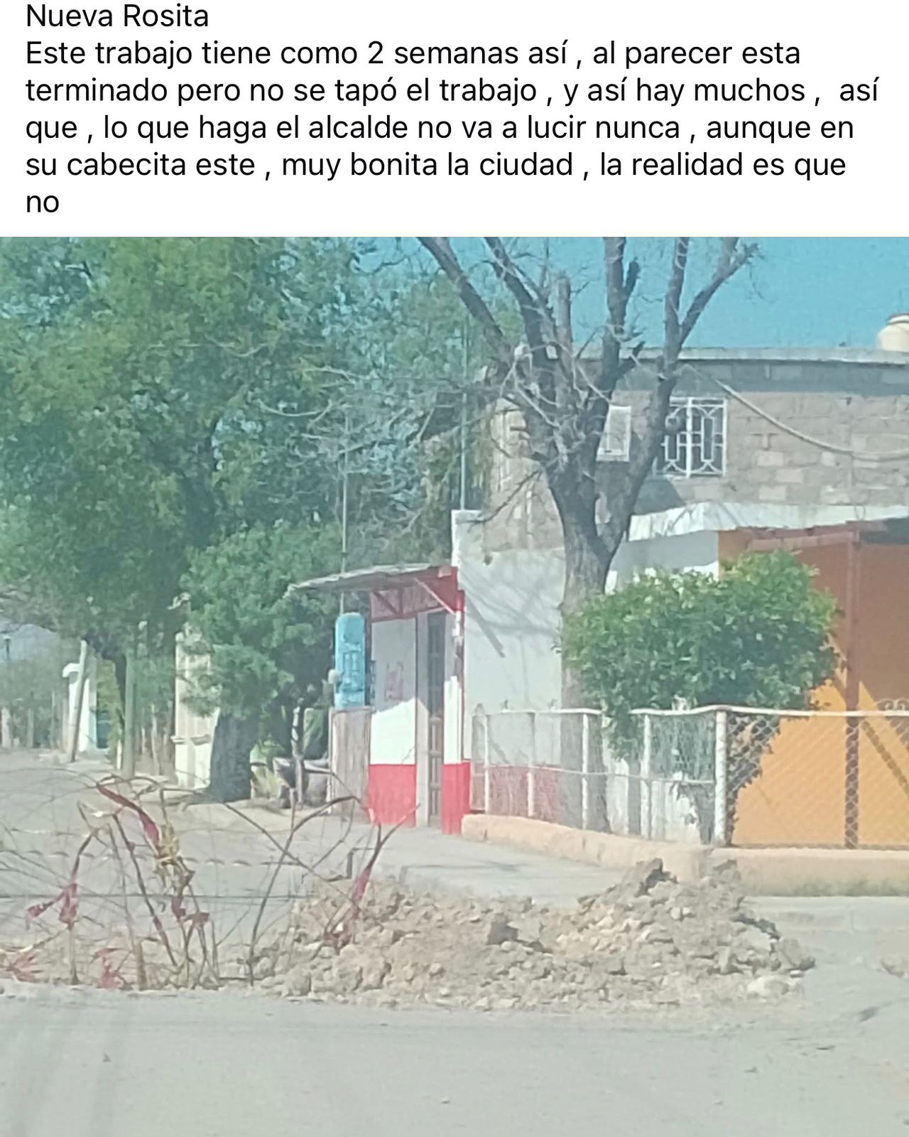 Ciudadanos de N Rosita estallan contra Óscar Ríos